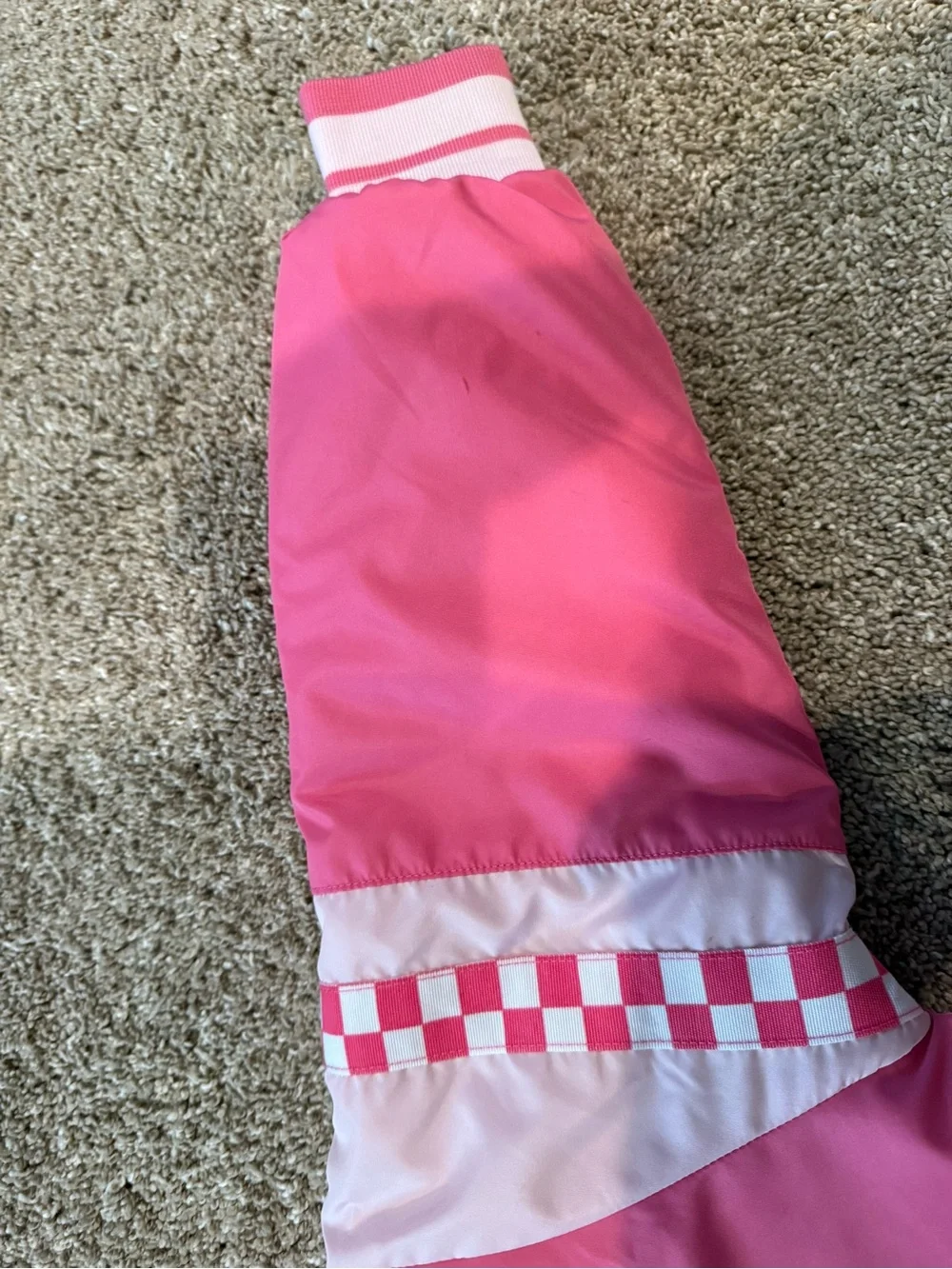 Girls Barbie Pink Racing Bomber Jacket 6